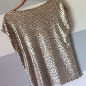 The Limited Tops - Gold Metallic Tee The Limited Tops - Gold Metallic Tee
